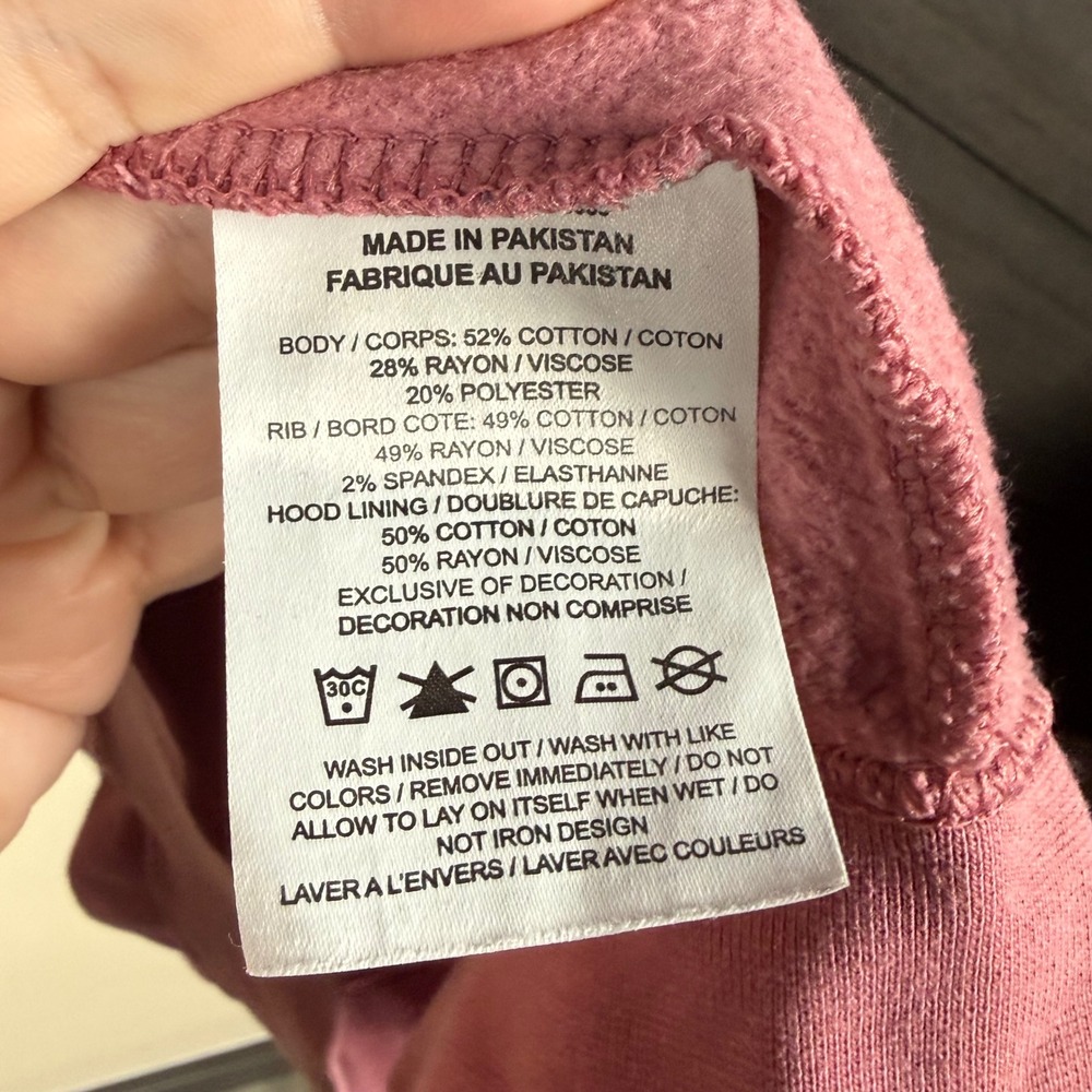 Nike Women's 1X Cowl Neck Hoodie Pink Oversized Lightweight Swoosh Pullover - Picture 5 of 5